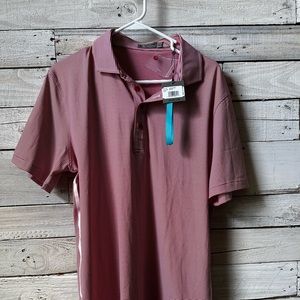 G/FORE Striped Golf Polo Shirt - Large - Red/White